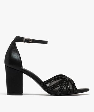 Sandales à talon brillantes à strass femme vue2 - FOLLOW ME - GEMO