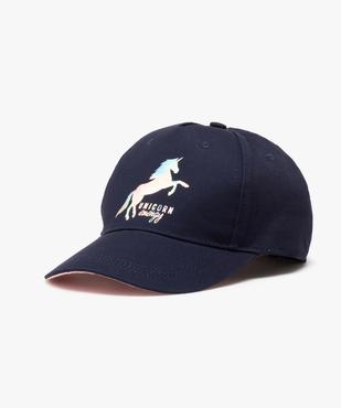 Casquette fille bicolore à motif licorne irisé vue1 - GEMO (ENFANT) - GEMO