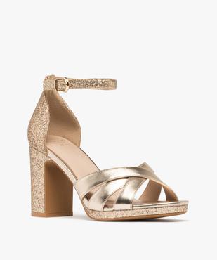 Sandales à talon haut brillantes femme vue2 - FOLLOW ME - GEMO