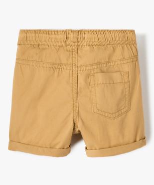 Bermuda en toile à taille élastiquée bébé garçon vue3 - GEMO 4G BEBE - GEMO