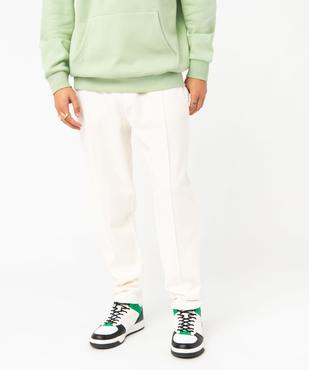 Pantalon en maille jersey à plis homme vue3 - GEMO (HOMME) - GEMO