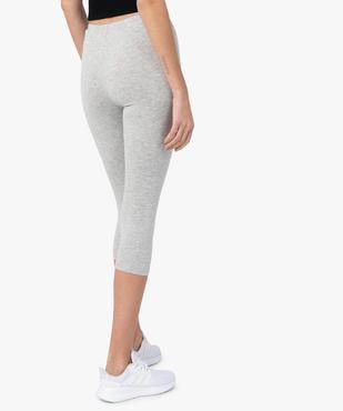 Legging court en coton stretch femme vue3 - GEMO 4G FEMME - GEMO