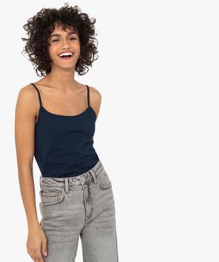 Débardeur uni à fines bretelles femme vue1 - GEMO (MAILLE) - GEMO
