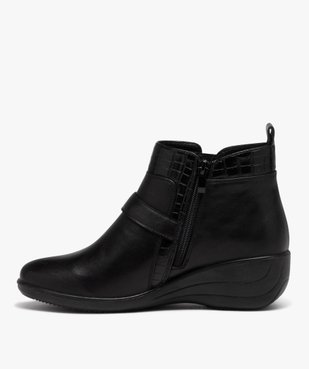 Boots confort avec bride à boucle femme vue3 - GEMO (CONFORT) - GEMO