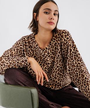 Pyjama en velours femme vue1 - GEMO 4G FEMME - GEMO