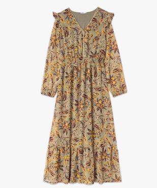 Robe longue en voile à motifs fleuris femme vue5 - GEMO(FEMME PAP) - GEMO