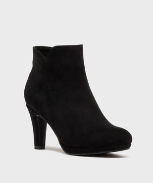 Boots à talon fin et petite plateforme en suédine femme - Valentina Baldano vue2 - VALENTINA BALDA - GEMO