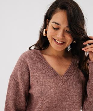Pull col V femme vue2 - GEMO(FEMME PAP) - GEMO