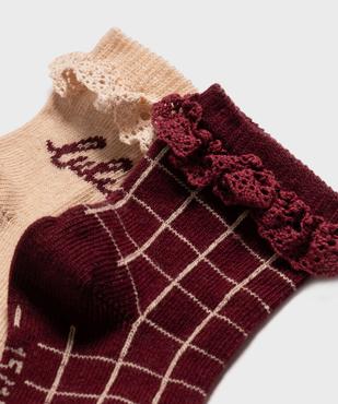 Chaussettes avec dentelle sur la tige bébé fille (lot de 2) - LuluCastagnette vue2 - LULUCASTAGNETTE - GEMO