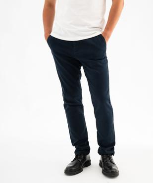 Pantalon chino coupe slim en coton stretch homme vue1 - GEMO (HOMME) - GEMO