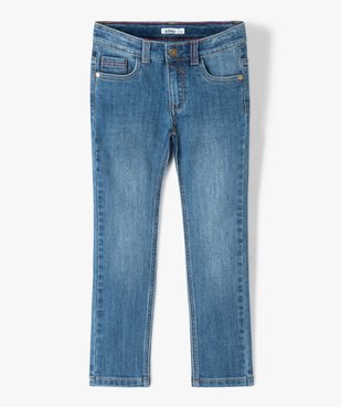 Jean garçon slim en coton stretch délavé ultra résistant vue1 - GEMO 4G GARCON - GEMO