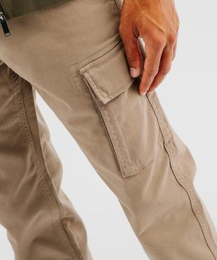 Pantalon cargo coupe straight en coton stretch homme vue2 - GEMO (HOMME) - GEMO