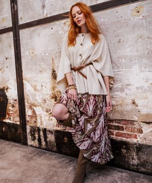 Jupe longue trapèze fluide femme vue5 - GEMO(FEMME PAP) - GEMO