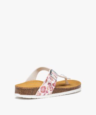 Mules femme à semelle liège et bride entre-doigts vue4 - GEMO 4G FEMME - GEMO