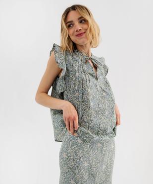 Blouse sans manches avec volants aux emmanchures femme vue1 - GEMO(FEMME PAP) - GEMO