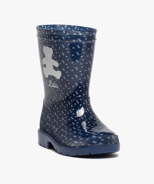 Bottes de pluie fille à pois et à paillettes – LuluCastagnette vue2 - LULU CASTAGNETT - GEMO