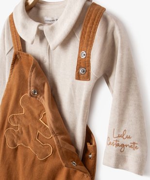 Ensemble 2 pièces salopette et body bébé garçon - LuluCastagnette vue2 - LULUCASTAGNETTE - GEMO