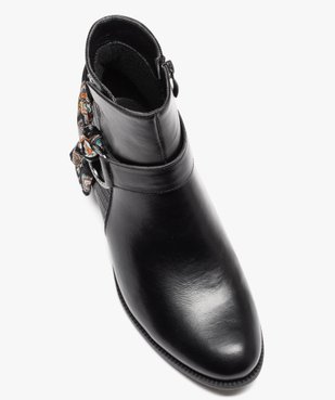 Boots femme unies à petit talon avec bride foulard vue5 - VALENTINA BALDA - GEMO