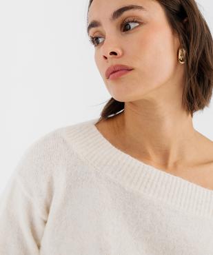 Pull maille col bardot femme vue2 - GEMO(FEMME PAP) - GEMO