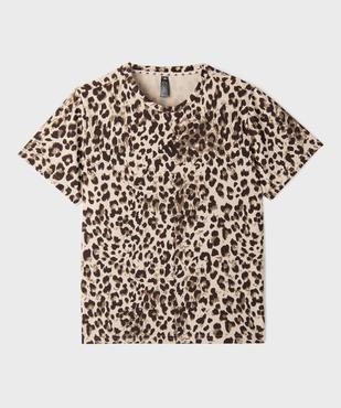 Tee-shirt manches courtes à motif léopard fille - Adidas vue1 - ADIDAS - GEMO