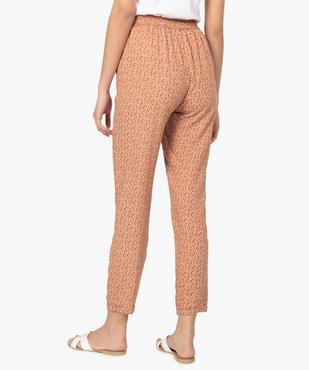 Pantalon femme en matière fluide imprimée vue3 - GEMO(FEMME PAP) - GEMO