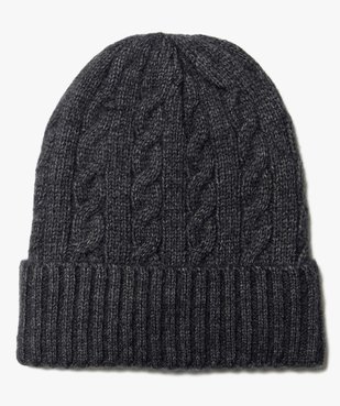 Bonnet en maille torsadée homme vue2 - GEMO 4G HOMME - GEMO