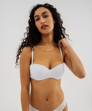  Soutien-gorge bandeau en microfibre avec bretelles muti-positions vue8 - GEMO 4G FEMME - GEMO