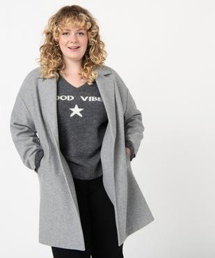 Manteau femme grande taille avec grand col vue1 - GEMO (G TAILLE) - GEMO
