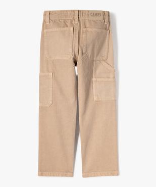 Pantalon multipoches en toile denim garçon - Camps United vue3 - CAMPS - GEMO