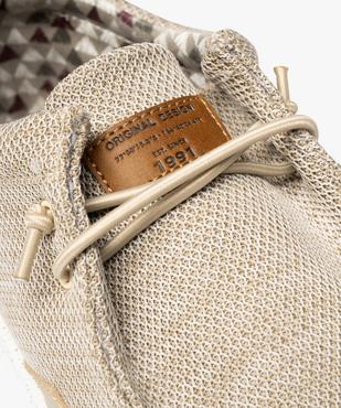 Tennis en toile look chaussures bateau homme vue6 - URBAN STEPS - GEMO