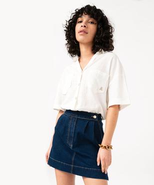 Chemise manches courtes ample et courte femme - LuluCastagnette vue1 - LULUCASTAGNETTE - GEMO