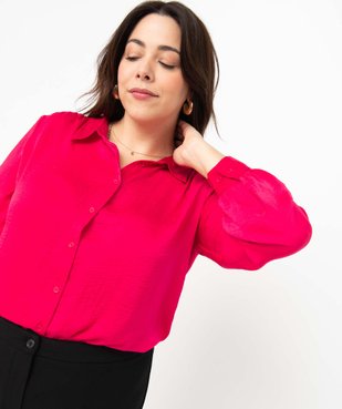 Chemise femme grande taille en matière satinée vue2 - GEMO (G TAILLE) - GEMO