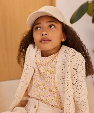Gilet en maille ajourée fille - LuluCastagnette vue1 - LULUCASTAGNETTE - GEMO