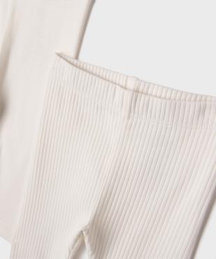 Pantalon en maille uni bébé (lot de 2) vue2 - GEMO 4G BEBE - GEMO