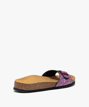 Mules femme à semelle liège et bride ajustable vue4 - GEMO 4G FEMME - GEMO