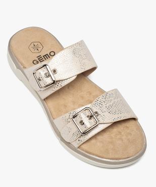 Mules femme confort à brides métallisées ajustables vue5 - GEMO (CONFORT) - GEMO