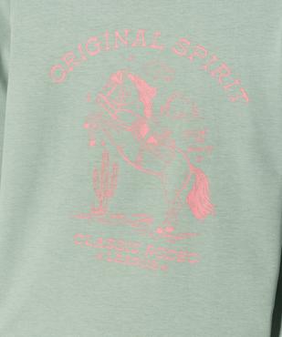 Tee-shirt manches longues avec motif devant fille vue2 - GEMO 4G FILLE - GEMO