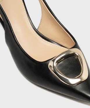 Escarpins slingback à bout pointu et talon fin femme - Follow Me vue6 - FOLLOW ME - GEMO