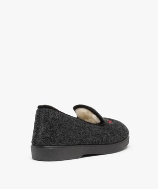 Chaussons homme charentaises en feutrine brodée vue4 - GEMO(HOMWR HOM) - GEMO