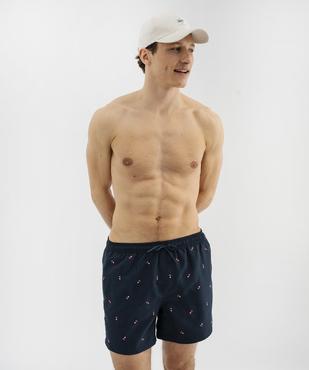 Short de bain à petits motifs brodés homme vue1 - GEMO 4G HOMME - GEMO