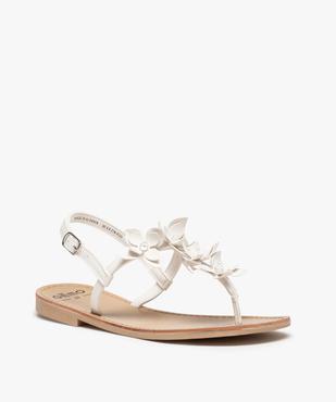 Sandales femme à entre-doigts ornées de fleurs en volume vue2 - GEMO (CASUAL) - GEMO