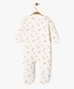 Pyjama dors-bien imprimé en coton fermeture devant bébé fille vue4 - GEMO 4G BEBE - GEMO