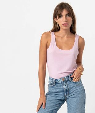 Débardeur femme avec emmanchures festonnées vue1 - GEMO(FEMME PAP) - GEMO