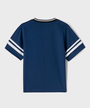 Tee-shirt manches courtes en maille sport garçon - Camps United vue3 - CAMPS - GEMO