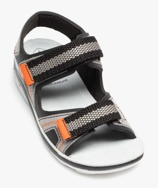 Sandales garçon bicolores avec brides à scratch en tissu vue5 - GEMO (ENFANT) - GEMO
