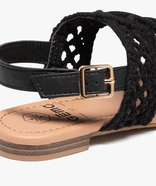 Sandales femme à entre-doigts dessus macramé vue6 - GEMO (CASUAL) - GEMO
