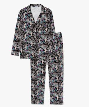Pyjama femme grande taille deux pièces : chemise et pantalon vue4 - GEMO 4G FEMME - GEMO