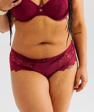 Culotte en microfibre et dentelle femme grande taille vue1 - GEMO(HOMWR FEM) - GEMO