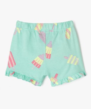 Short en coton avec volants bébé fille (lot de 2) vue3 - GEMO(BEBE DEBT) - GEMO
