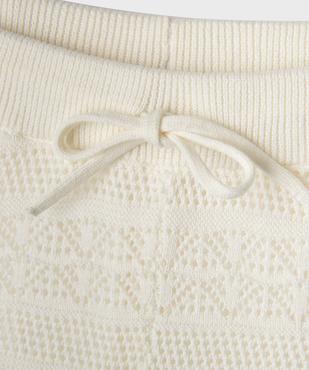 Short en maille façon broderie fille vue2 - GEMO (JUNIOR) - GEMO